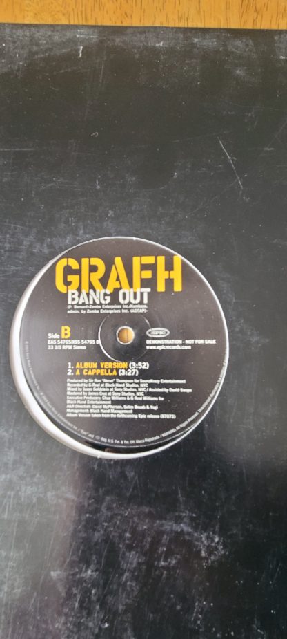 Grafh – Bang Out (2003 Vinyl Promo) - Image 3